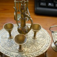 Бронзов арабски кухненски комплект - (миниатюра), снимка 2 - Антикварни и старинни предмети - 31548523