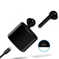Безжични слушалки i7S с кутия за зареждане 950 mAH i7S Black Edition , черни, снимка 2 - Безжични слушалки - 31995361