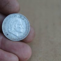 Монета 1 Гулден Холандия 1956г, снимка 3 - Нумизматика и бонистика - 37381498