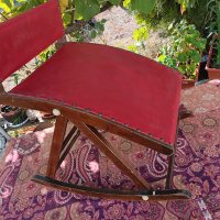 Сгъваемо старинно столче за крака, снимка 1 - Антикварни и старинни предмети - 42563011