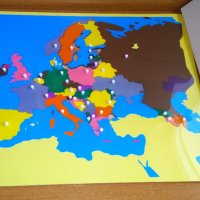 Монтесори пъзел Дървена карта на Европа със всички държави ВСИЧКИ ДЪРВЕНИ ИГРАЧКИ, снимка 6 - Образователни игри - 32027830