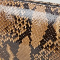 Lanvin ''Private'' Gold Python Skin Clutch Дамска Чанта / Плик / Клъч от Змийска Кожа, снимка 4 - Чанти - 42216664