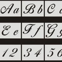 36 Букви Азбука Латиница Числа Цифри и символи сет големи Шаблони Шаблон Стенсил, снимка 2 - Други - 30140745