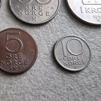 Норвегия . 5 ,10, 25 ,50 оре . 1  крона  1978 - 1980 година. Стара емисия., снимка 3 - Нумизматика и бонистика - 42310065