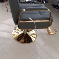 Бръснарски стол Neptuno - dorado - тъмно сив, снимка 4 - Бръснарски столове - 44599708