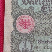 Райх банкнота 1 марка 1920г. Германия перфектна за колекционери 28270, снимка 4 - Нумизматика и бонистика - 37153164