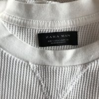 Мъжка бяла тениска ZARA , S/M, снимка 2 - Тениски - 29423592