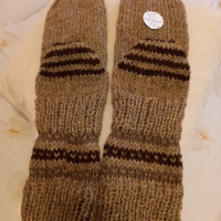 Ръчно плетени мъжки чорапи от вълна размер 45, снимка 1 - Мъжки чорапи - 44611029