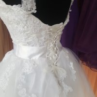 къса бална официална сватбена рокля в цвят и размер по заявка, снимка 6 - Сватбени рокли - 30563103