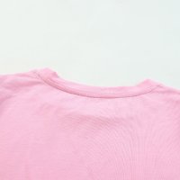 Дамска памучна блуза в розово с ръкави от тюл на точки, снимка 17 - Тениски - 42775062