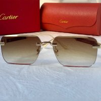 Cartier мъжки слънчеви очила с дървени дръжки, снимка 3 - Слънчеви и диоптрични очила - 42842550