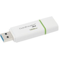 USB Флаш Памет 128GB USB 3.0 Kingston DTIG4/128GB Flash Memory DataTraveler I G4, Бяло - Зелена, снимка 2 - USB Flash памети - 30627001