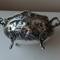 Стара немска сребърна 800 захарница/сребърни чаши,сребро, снимка 10 - Антикварни и старинни предмети - 44807752