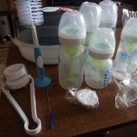 Комплект бебешки шишета анти - колик DR. BRAWNS +подарък изкуствено зърно и едно шише tommee tippee, снимка 2 - Прибори, съдове, шишета и биберони - 34404681