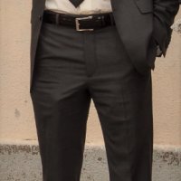 Официален мъжки костюм - сако и панталон от висококачествен плат, снимка 2 - Костюми - 35037471