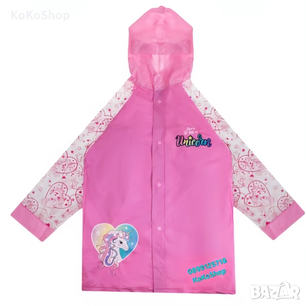 Детски дъждобран за момиче/розов дъждобран с Еднорог, снимка 1