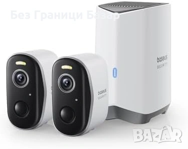 Нова Baseus N1 2K Безжична Външна Камера IP67 210 Дни Батерия Охрана дом, снимка 1
