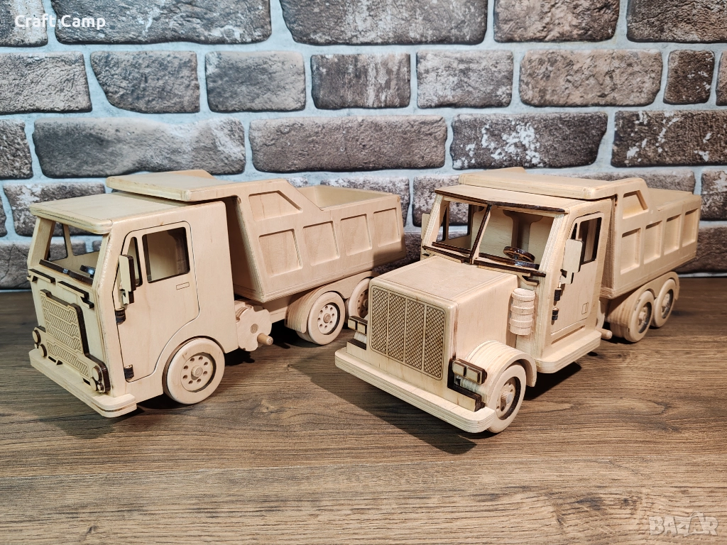 Дървен модел на камион – Самосвал – Craft Camp, снимка 1