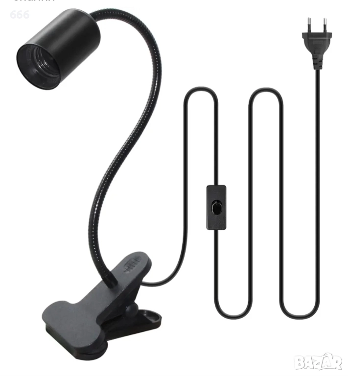 Настолна лампа с щипка Е27, снимка 1