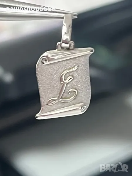 Златна висулка бяло злато 14 карата, снимка 1