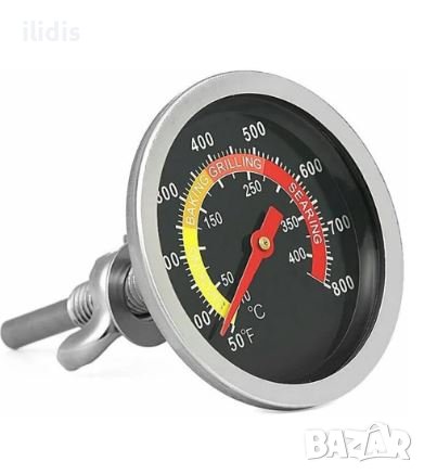 Термометър за барбекю, грил, фурна, камина  широкообхватен  до 450градуса,  7 см шиш, снимка 1