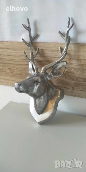 Метална глава на елен за стена, снимка 1
