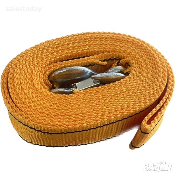 Текстилно въже за кола, Колан теглене, 10 Тона - 6м х 7.5см, снимка 1