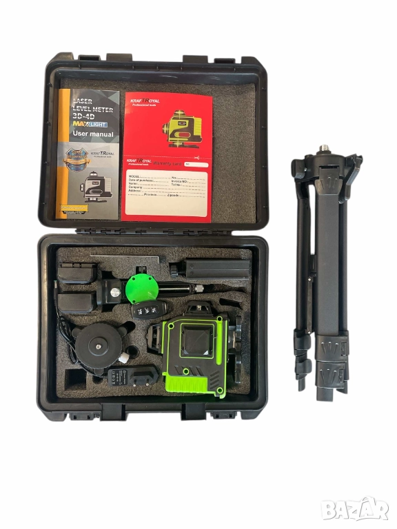 4D лазерен нивелир с 16 линии (четири точков) с тринога KraftRoyal, снимка 1