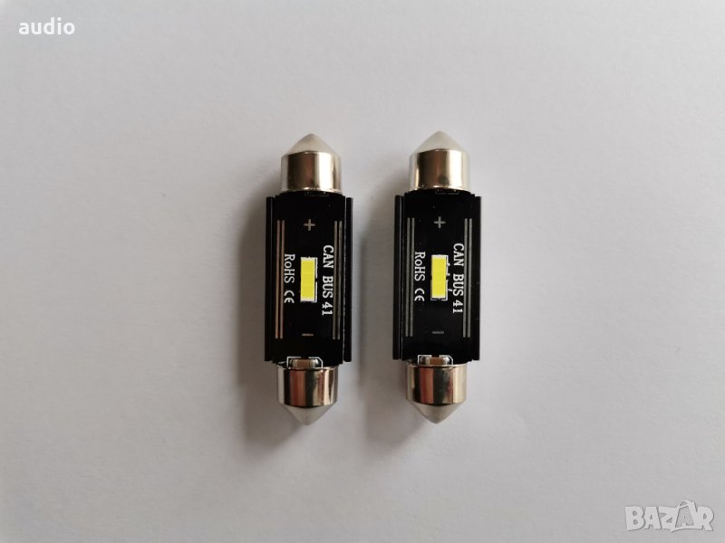 Диодна сулфидна крушка C5W 12-24v/41мм, снимка 1