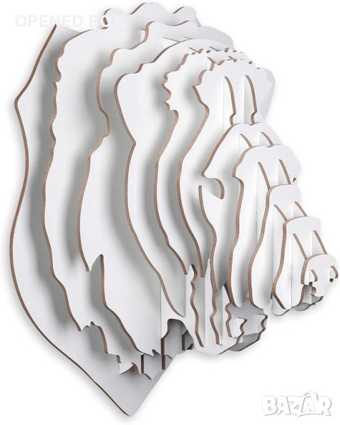 World Art TW60530 Дървен 3D пъзел Лъв 3D Пъзели Дървени за окачване на стената MDF 41 x 31 x 27 cm, снимка 1