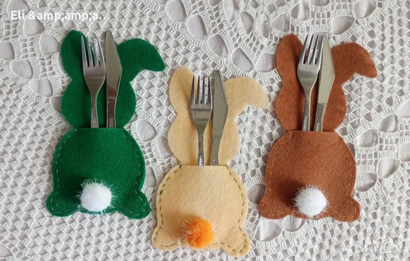 Калъфче / джоб за прибори Великденска декорация , снимка 1