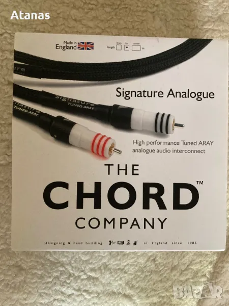 Chord Signature Tuned Aray RCA to RCA кабел , снимка 1