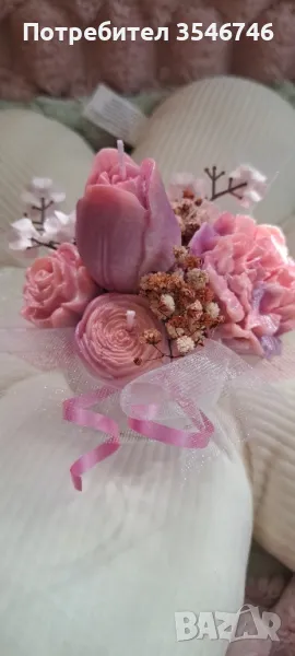 Букет от ароматни соеви свещи , снимка 1