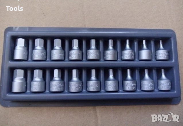 lue-Point 18 броч къси 1/4 метрични и империали вложки тип шестограми, снимка 1