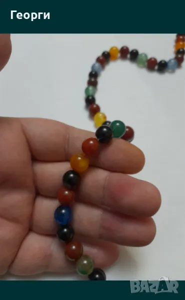 Наниз от натурални ахати, снимка 1
