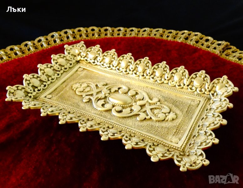 Кралски бронзов съд,бижутерка,барок. , снимка 1