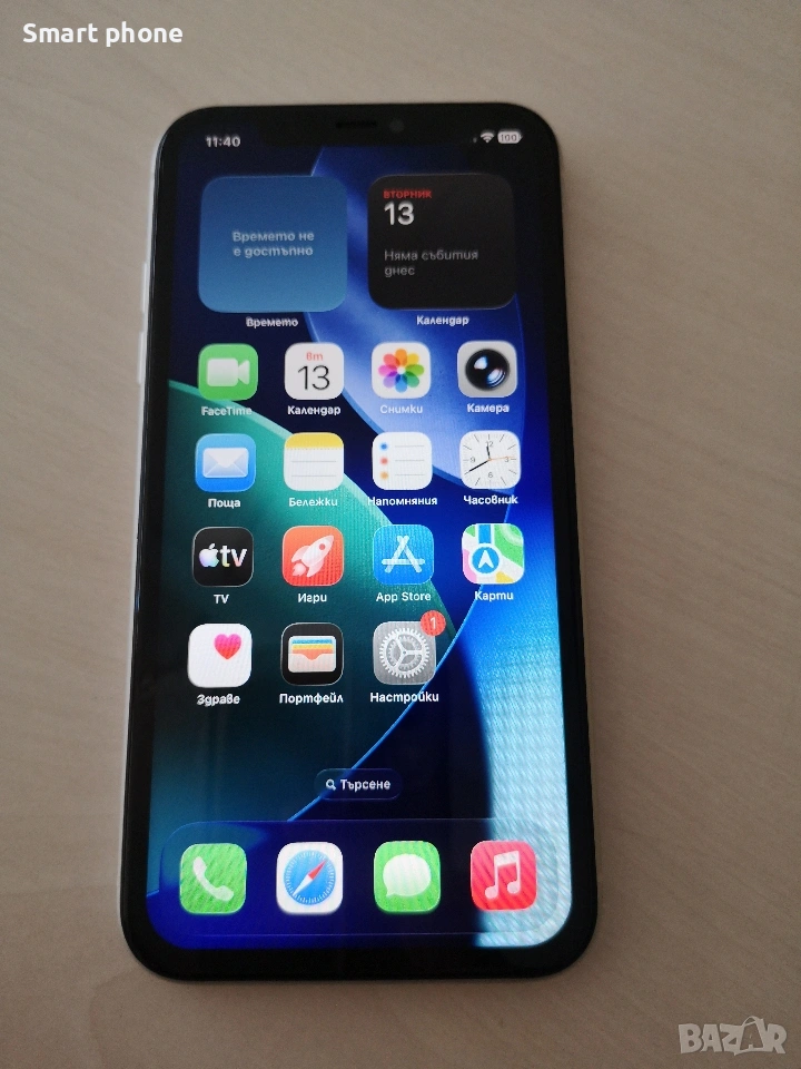 iPhone 11 White/100% battery health , снимка 1