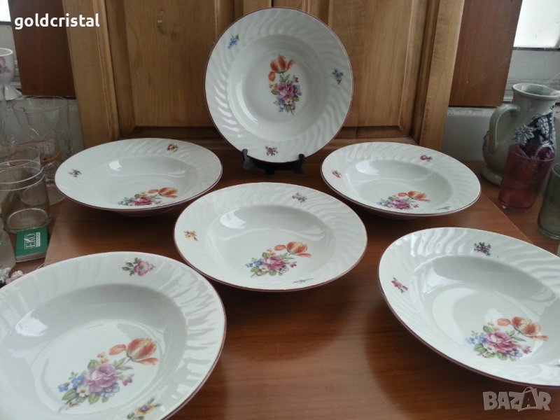 Стар български порцелан чинии дълбоки , снимка 1