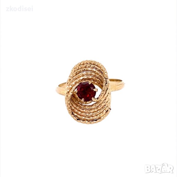 Златен дамски пръстен 1,80гр. размер:57 14кр. проба:585 модел:20170-3, снимка 1