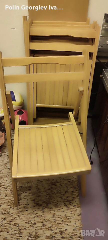Сгъваеми дървени столове , снимка 1