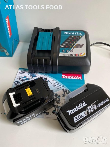 Комплект Makita Бързо Зарядно Устройство + 2броя Батерии BL1830 3Ah 18V Li-ion , снимка 1