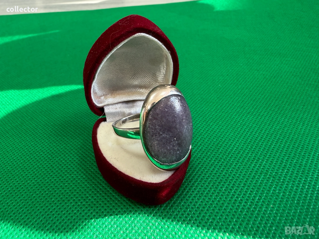 Сребърен пръстен с Лепидолит. №7738, снимка 1