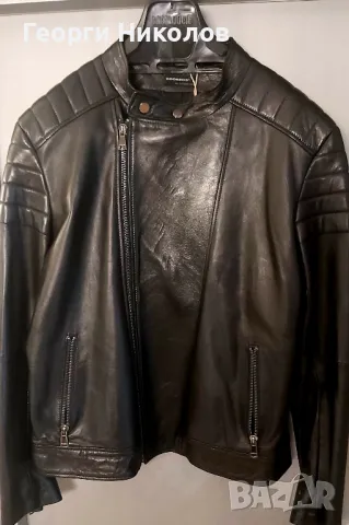 Мъжко кожено яке , снимка 2 - Якета - 49944019