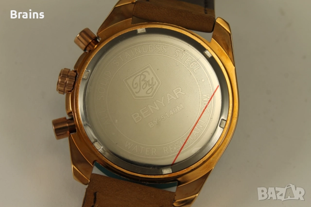 НОВ Мъжки Ръчен Часовник BENYAR CHRONOGRPAH Quartz, снимка 9 - Мъжки - 52827195