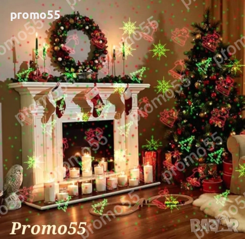 Светлинен Лазерен Проектор Декорация за Коледа 5в1, снимка 8 - Други - 52596139