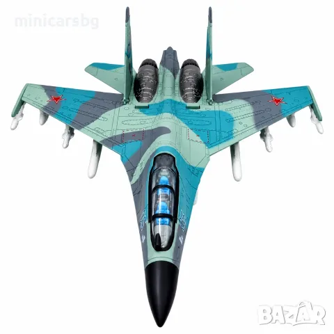 Метален модел - Военен самолет Су-35, снимка 3 - Колекции - 56361446