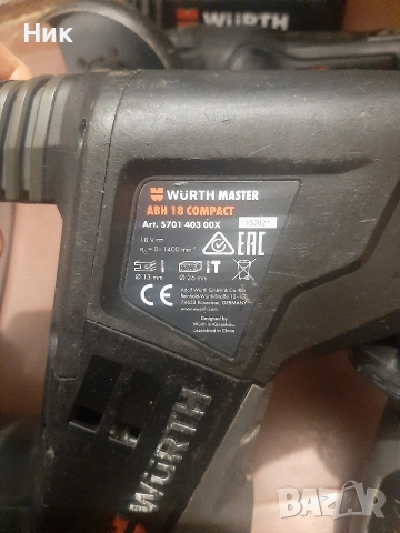 Безчеткови машини Вюрт 18v, снимка 8 - Ъглошлайфи - 53275838