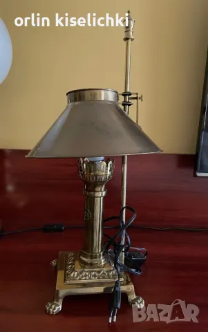 Месингова лампа, снимка 7 - Антикварни и старинни предмети - 49220416