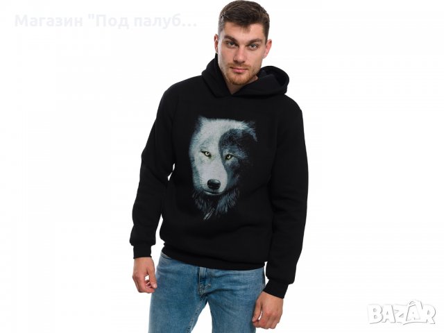 Нов мъжки суичър с дигитален печат Вълк ИН и ЯН, Серия вълци, снимка 8 - Суичъри - 27835032