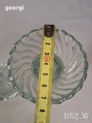 два стъклени свещника  6/3, снимка 6 - Декорация за дома - 49272215